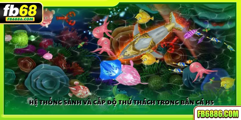 Hệ thống sảnh và cấp độ thử thách trong bắn cá H5 